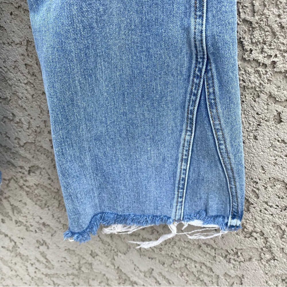 FREE PEOPLE Distressed Hem Zipper Jeans - Picture 5 of 11